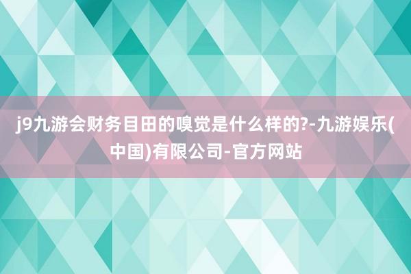 j9九游会财务目田的嗅觉是什么样的?-九游娱乐(中国)有限公司-官方网站